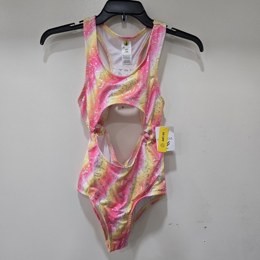 Body Glove Matalic Girls Bathing Suit Size 12